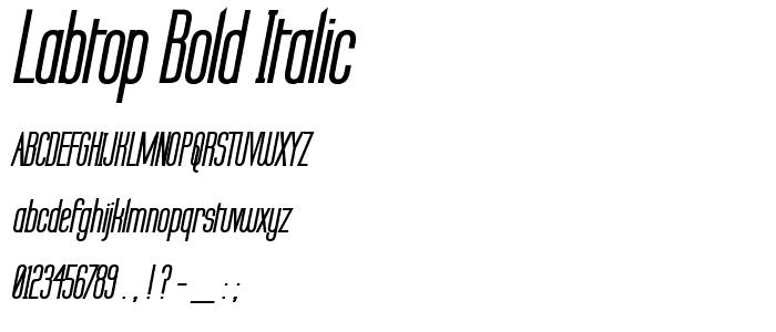Labtop Bold Italic font